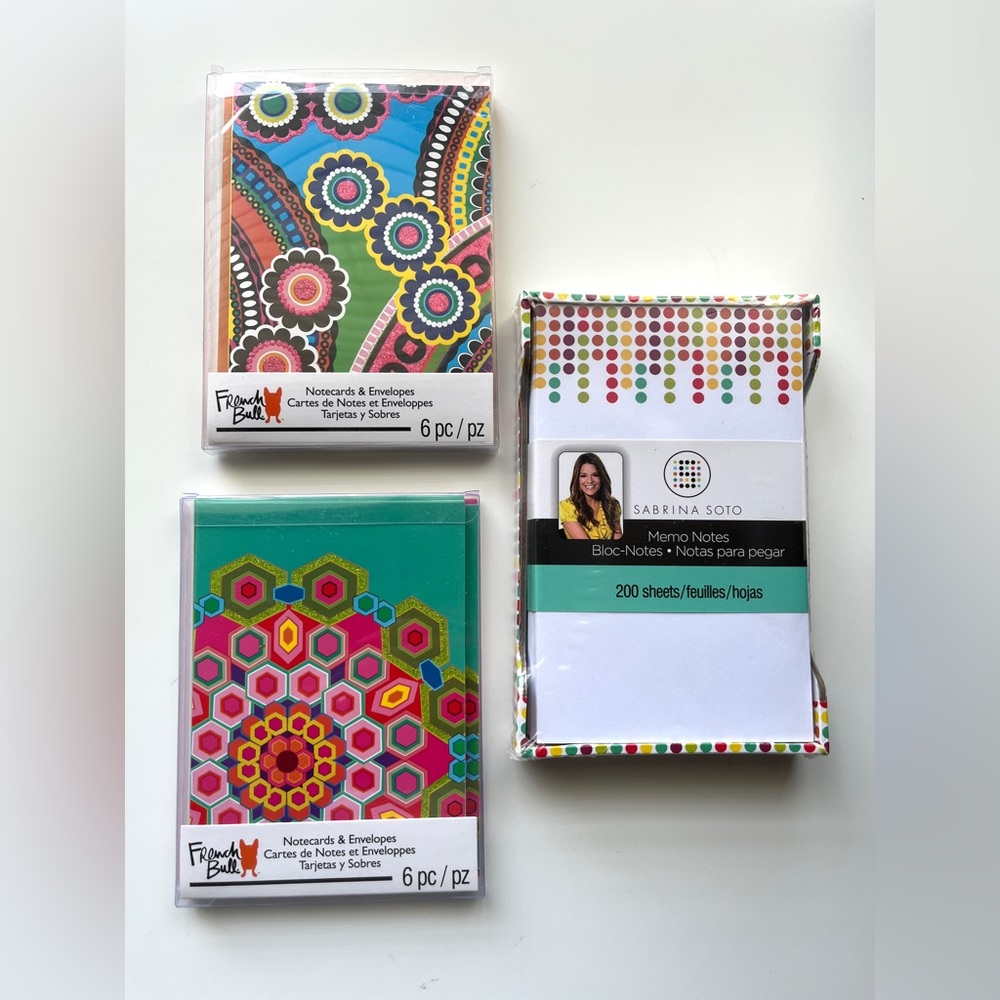 Colorful Memo Notecards French bull